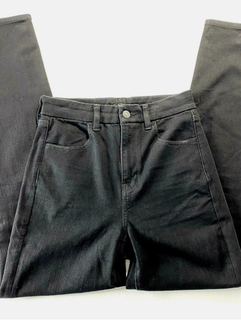 American Eagle ~ Hi-Rise ~ Black Denim Jeans ~ Straight Leg ~ NEW WITH TAGS
